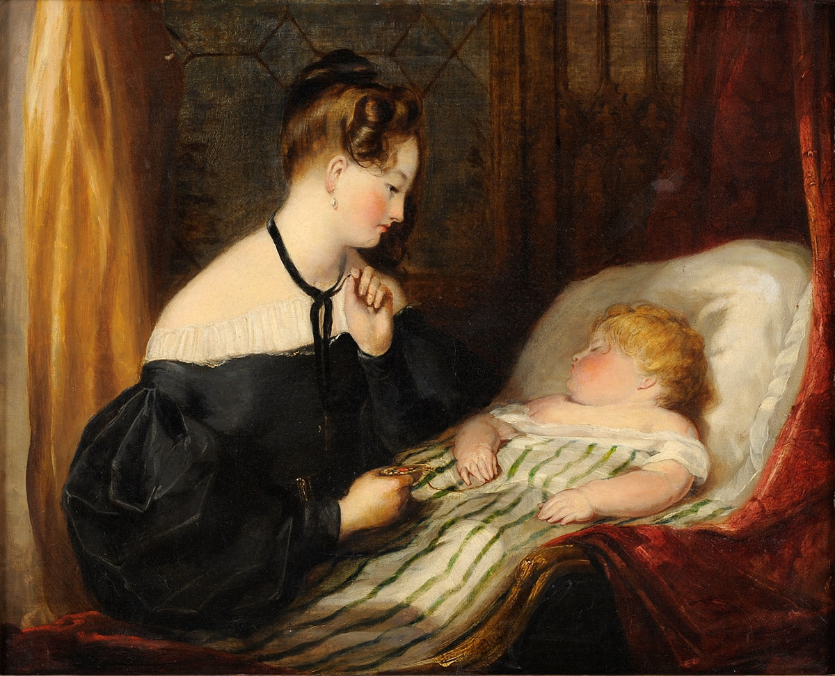 The well-protected sleep, vintage artwork by Thomas Musgrove Joy, A3 (16x12") Poster Print
