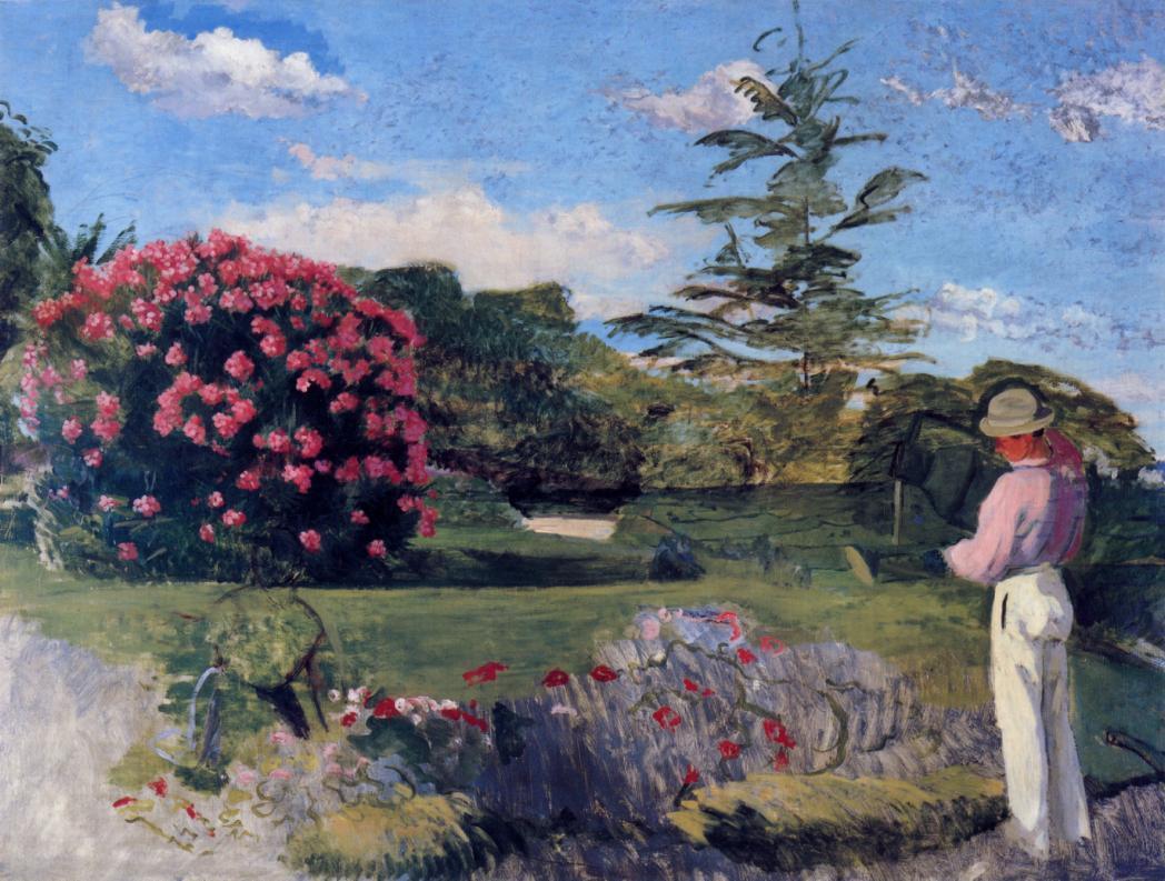 The Little Gardener, vintage artwork by Jean Frederic Bazille, 12x8" (A4) Poster