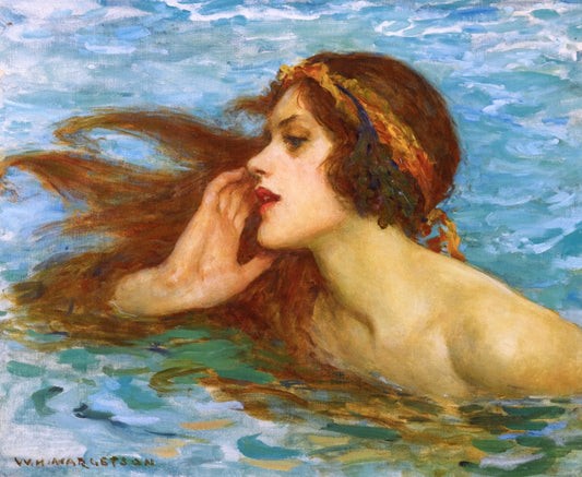 A Little Sea Maiden by William Henry Margetson,A3(16x12")Poster