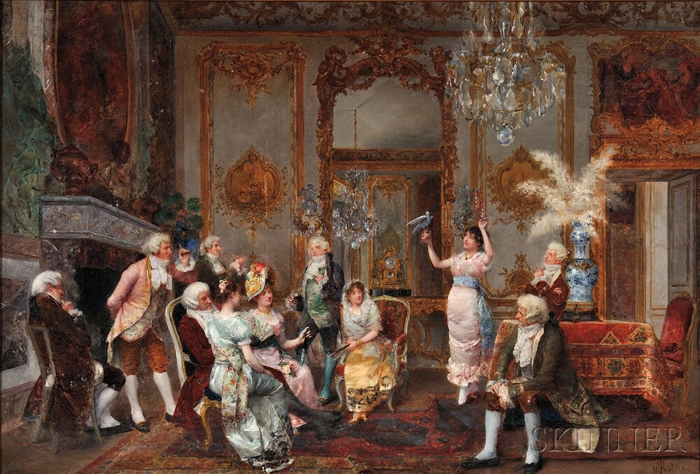 A Dove Charmer, vintage artwork by Climent Pujol Gustavino, 12x8" (A4) Poster