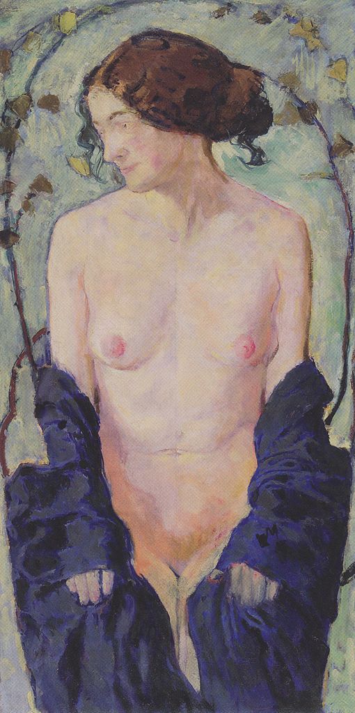 Female Nude with Blue Shawl by Koloman Moser,A3(16x12")Poster