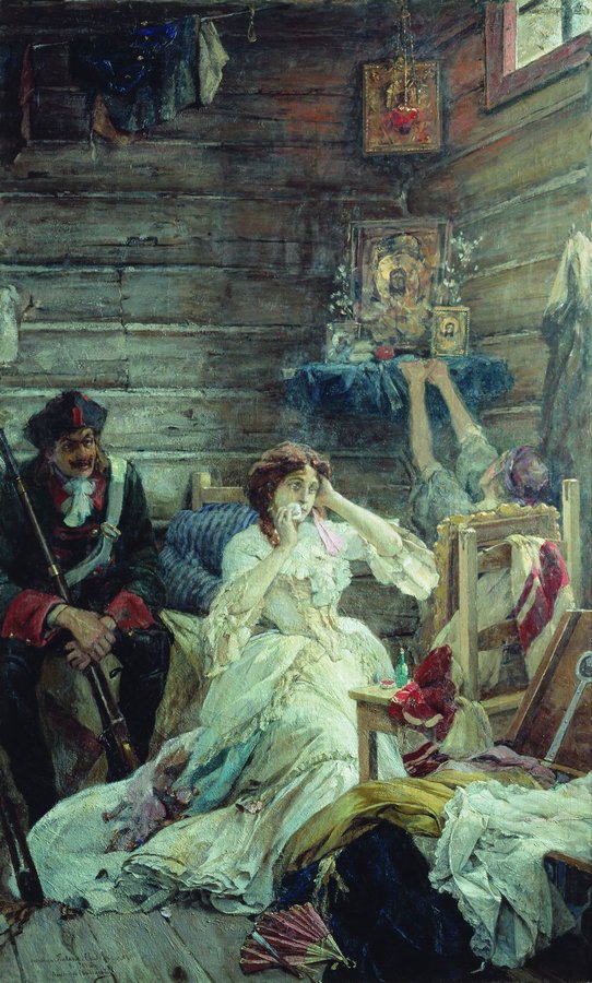Mary Hamilton before the Execution, vintage artwork by Pavel Svedomsky, 12x8" (A4) Poster