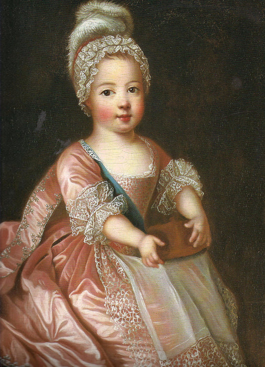 Portrait of Louis XV de France as a Child, vintage artwork by Pierre Gobert, 12x8" (A4) Poster