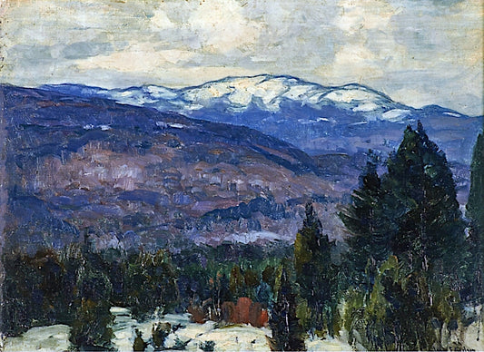 Mountain Peace, vintage artwork by John F. Carlson, 12x8" (A4) Poster
