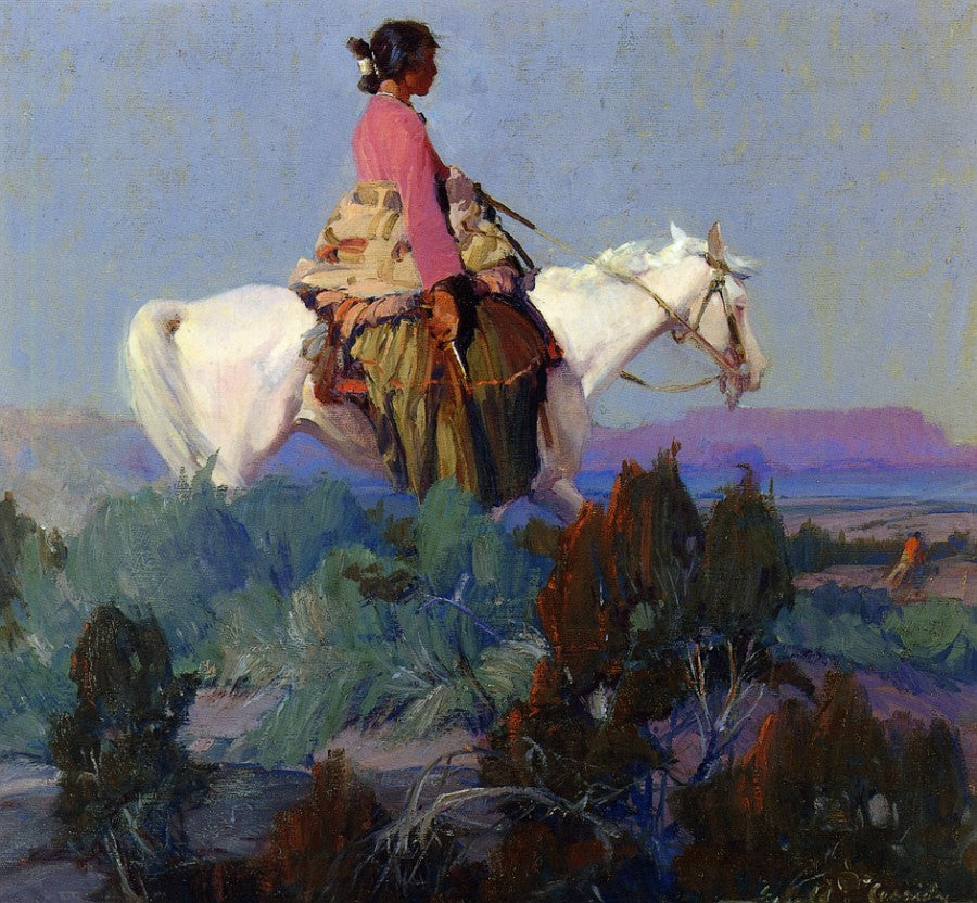 Shepherdess of the Hills by Gerald Cassidy,16x12(A3) Poster