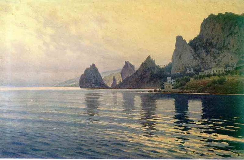 Rocks in Simeiz, Crimea by Viktor Baturin,A3(16x12")Poster