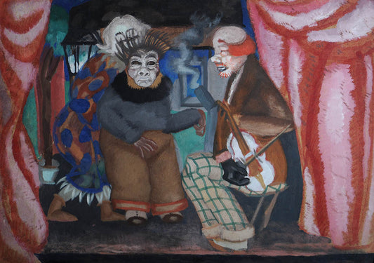 Eccentric Musicians, vintage artwork by Boris Grigoriev, 12x8" (A4) Poster