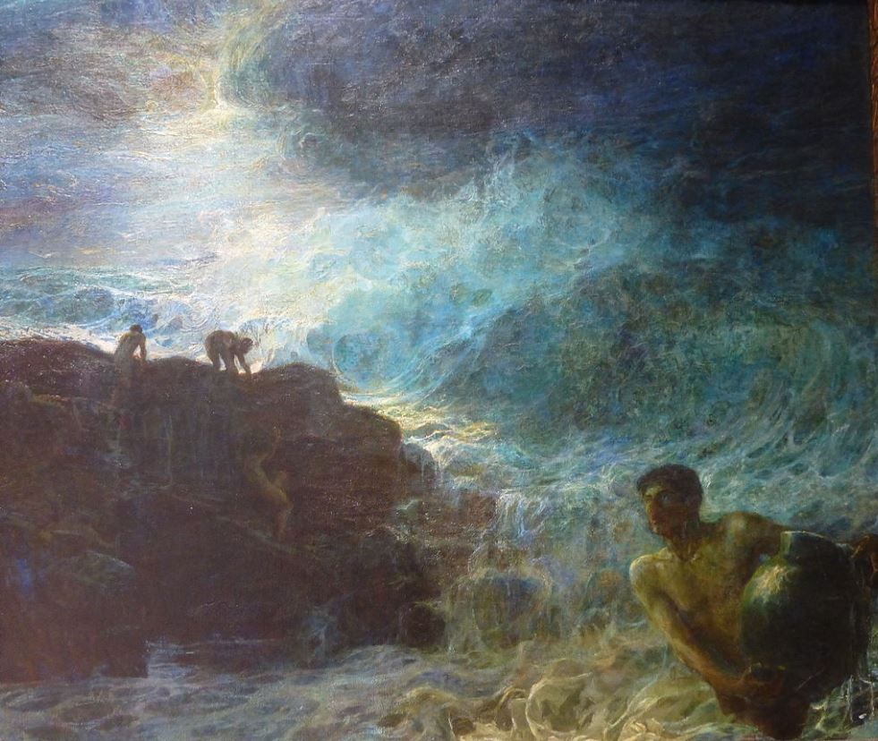 The Treasures of the Sea, vintage artwork by Plinio Nomellini, 12x8" (A4) Poster