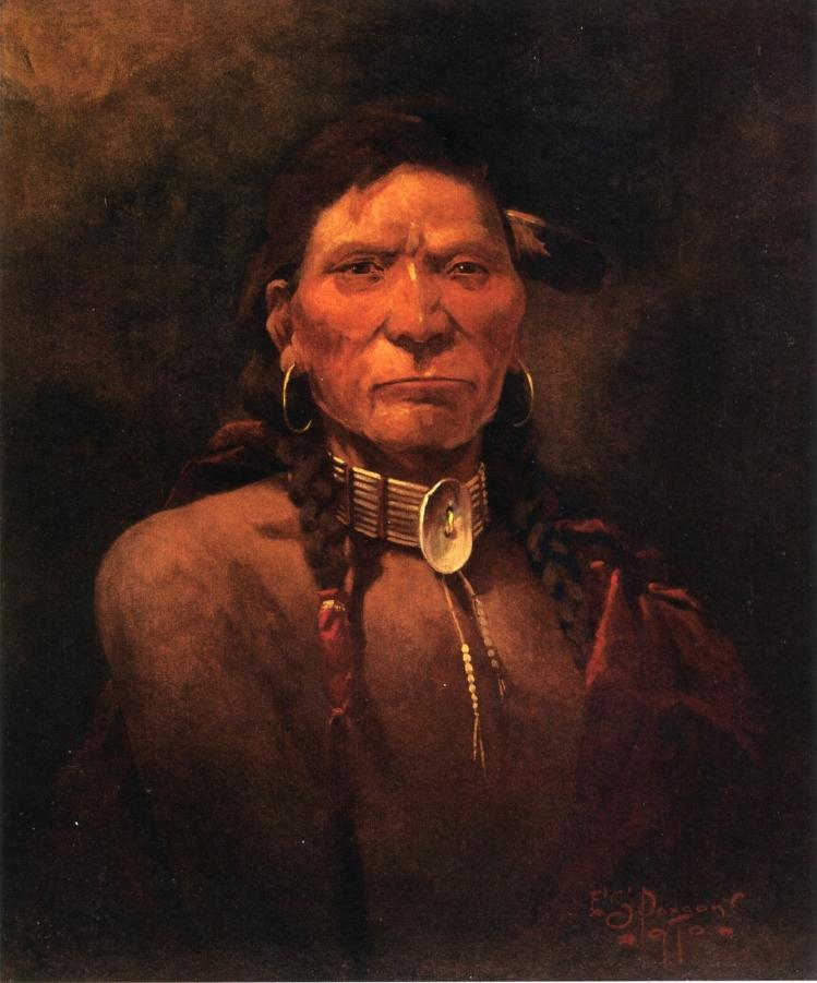 Chief Charlot by Frank Tenney Johnson,16x12(A3) Poster