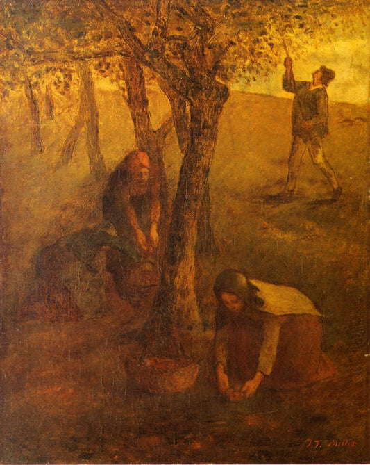 Gathering Apples, vintage artwork by Jean-François Millet, A3 (16x12") Poster Print