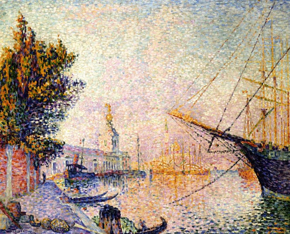 The Dogana, vintage artwork by Paul Signac, 12x8" (A4) Poster