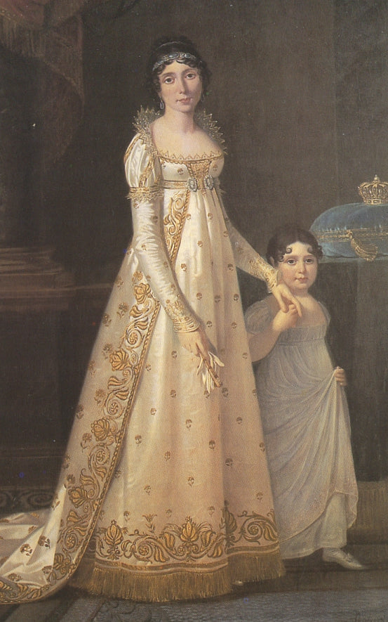 Portrait of Marie-Julie Clary, vintage artwork by Robert Lefèvre, 12x8" (A4) Poster
