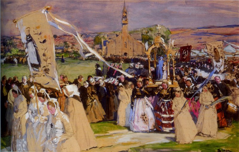 he Pardon Procession of Sainte-Anne-la-Palud by Lucien Simon,A3(16x12")Poster