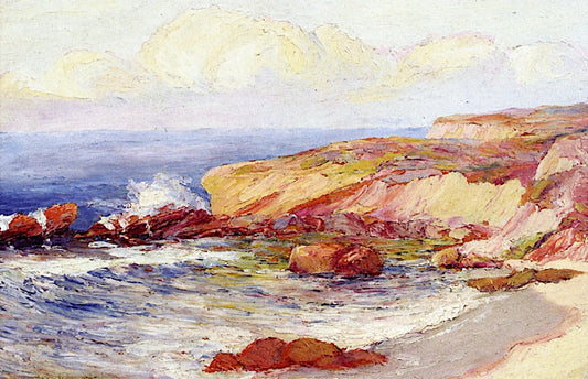 Dog's Head Point, Laguna, vintage artwork by Anna Althea Hills, 12x8" (A4) Poster