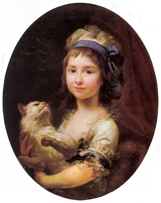 Portrait of Julia Duhamel, vintage artwork by Marcello Bacciarelli, 12x8" (A4) Poster