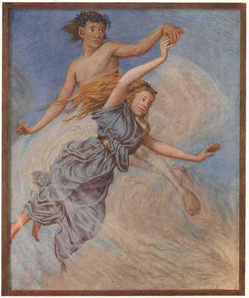August, vintage artwork by Hans Thoma, 12x8" (A4) Poster