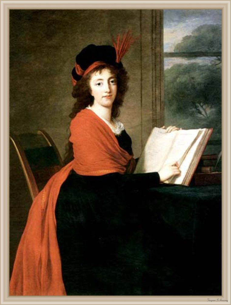 Countess Maria Theresa Czernin, vintage artwork by Élisabeth Vigee-Lebrun, 12x8" (A4) Poster