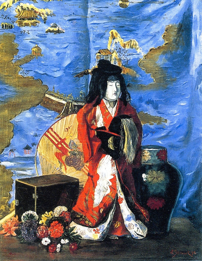 Oriental Still LIfe, vintage artwork by Julius LeBlanc Stewart, 12x8" (A4) Poster