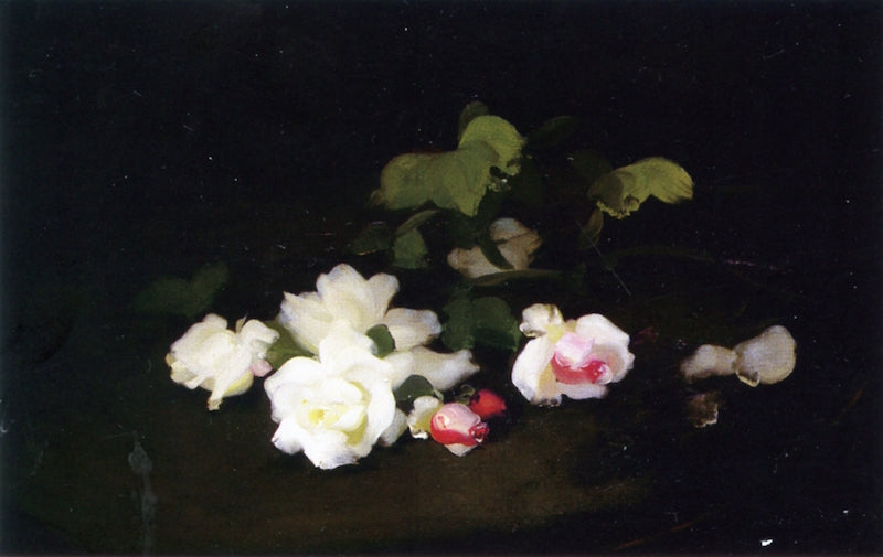 Still Life of Yellow and Pink Roses, vintage artwork by James Stuart Park, 12x8" (A4) Poster