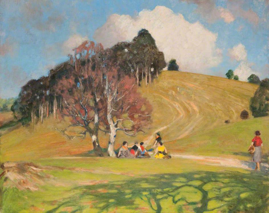 The Park, Arundel, vintage artwork by George Henry, R.A., R.S.A., R.S.W., 12x8" (A4) Poster