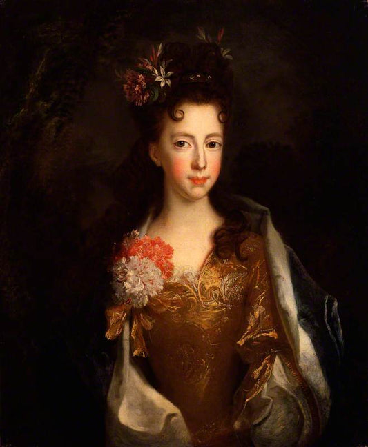 Portrait of Princess Louisa Maria Theresa Stuart, vintage artwork by Alexis-Simon Belle, 12x8" (A4) Poster