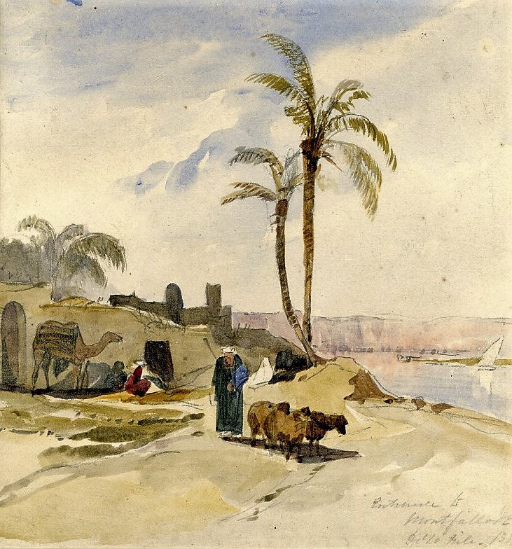 Entrance to Montfalloot', vintage artwork by William James Müller, A3 (16x12") Poster Print