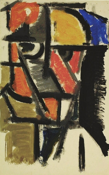 Abstracted Head, vintage artwork by Theo van Doesburg, 12x8" (A4) Poster
