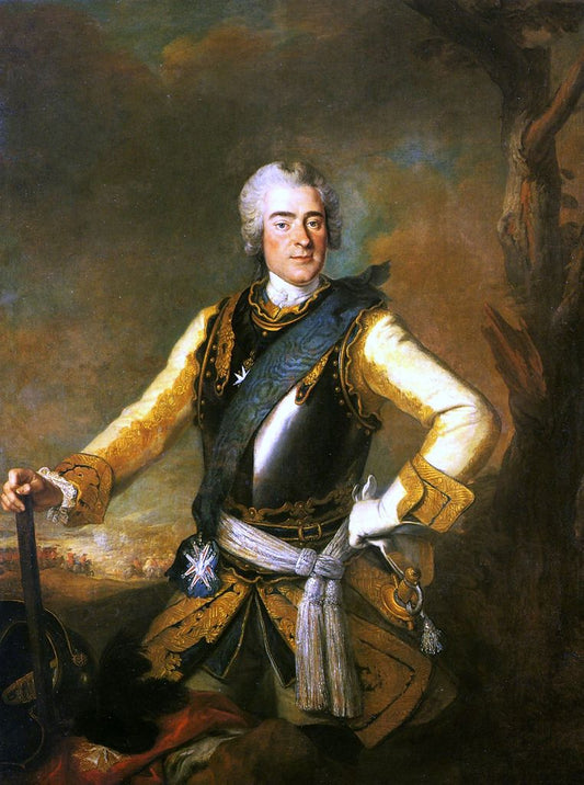 Johann George Chevalier de Saxe, vintage artwork by Louis de Silvestre, 12x8" (A4) Poster