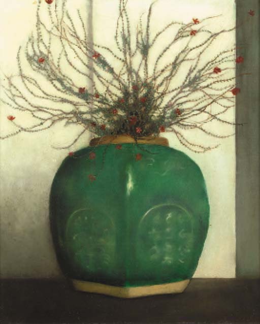 Gingerjar with Heath, vintage artwork by Jan Mankes, 12x8" (A4) Poster