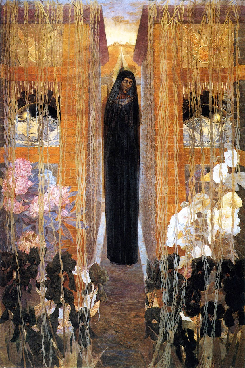 Pain, vintage artwork by Carlos Schwabe, 12x8" (A4) Poster