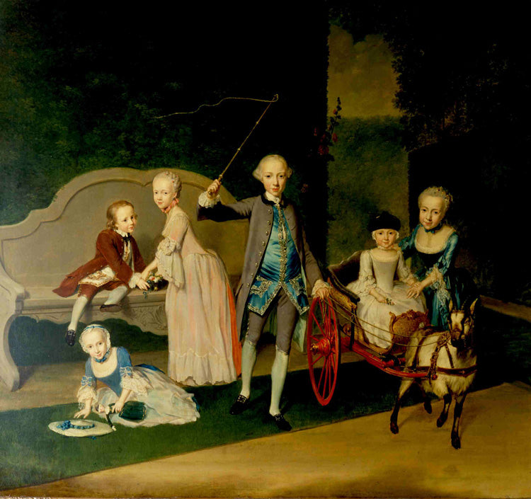 The Van Sypesteyn Children, vintage artwork by George van der Mijn, 12x8" (A4) Poster