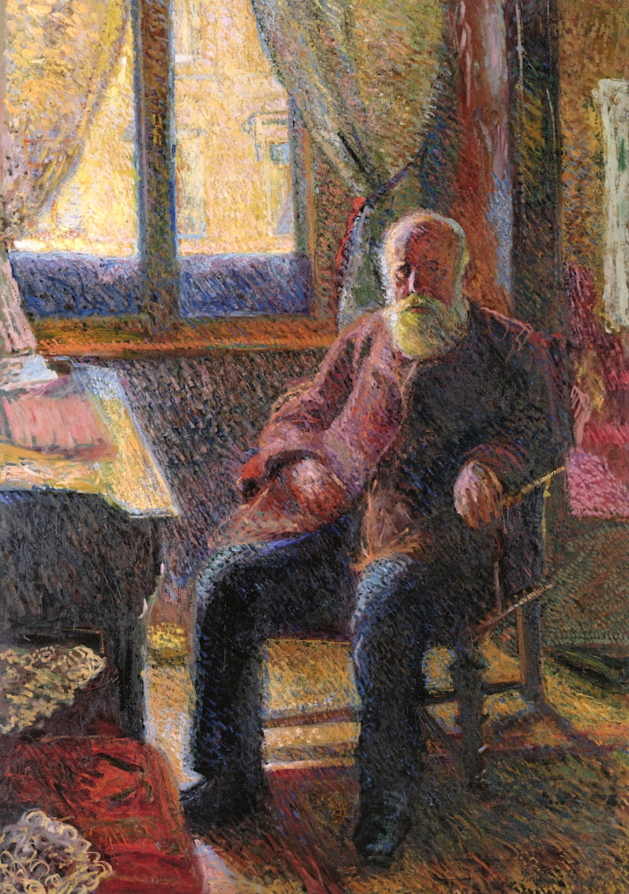 Portrait of the Artist's Father, Emil Gersstl, vintage artwork by Richard Gerstl, 12x8" (A4) Poster