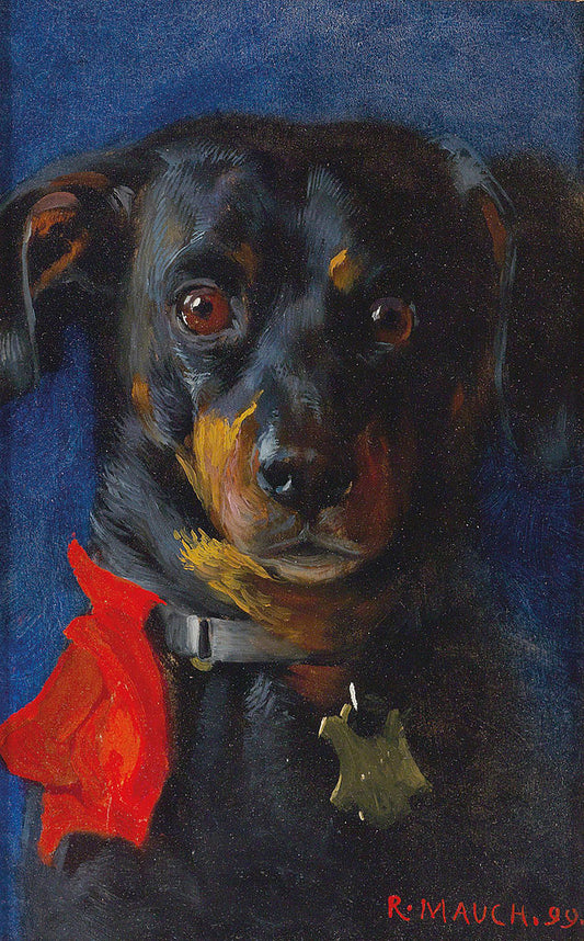 The Red Bow, vintage artwork by Richard Mauch, 12x8" (A4) Poster