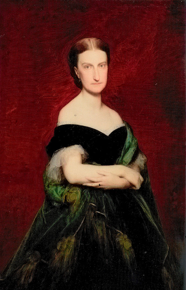 Portrait of Maria Carolina Augusta of Bourbon, Duchess of Aumale, vintage artwork by Charles Francois Jalabert, A3 (16x12") Poster Print