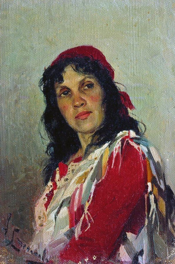Portrait of S.P. Kuvshinnikova, vintage artwork by Alexei Stepanov, 12x8" (A4) Poster