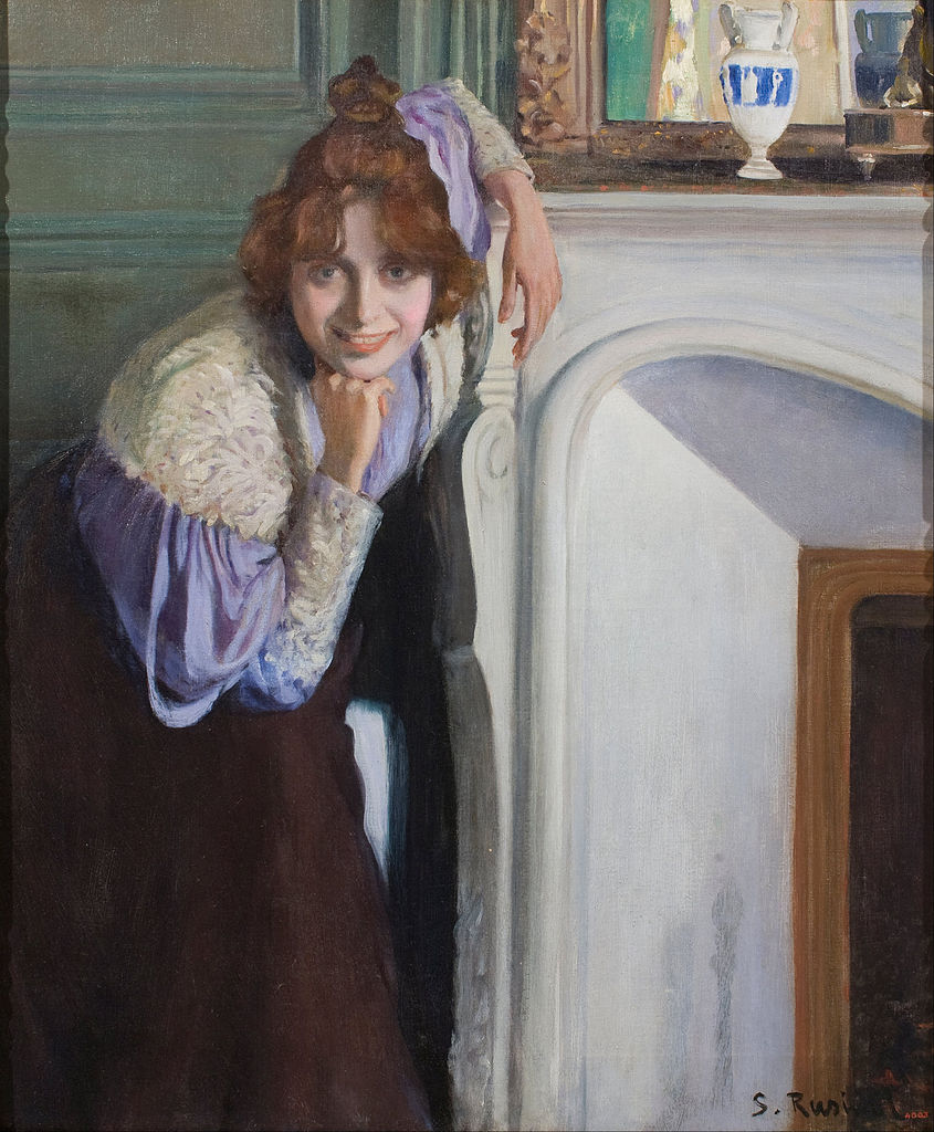 Laughing Girl by Santiago Rusinol Prats,A3(16x12")Poster
