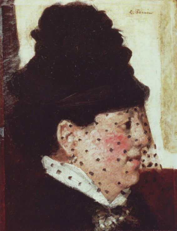 Head of a Woman with a Veil by Jean-Louis Forain,A3(16x12")Poster