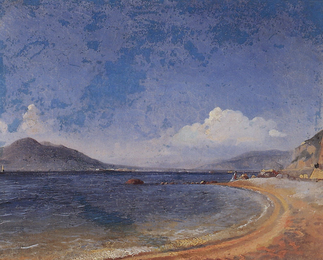 Sea in Vico, vintage artwork by Nikolai Nikolaevich Ge, 12x8" (A4) Poster