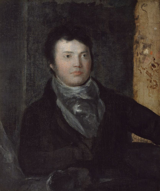Samuel Taylor Coleridge (1772-1834), vintage artwork by Washington Allston, 12x8" (A4) Poster