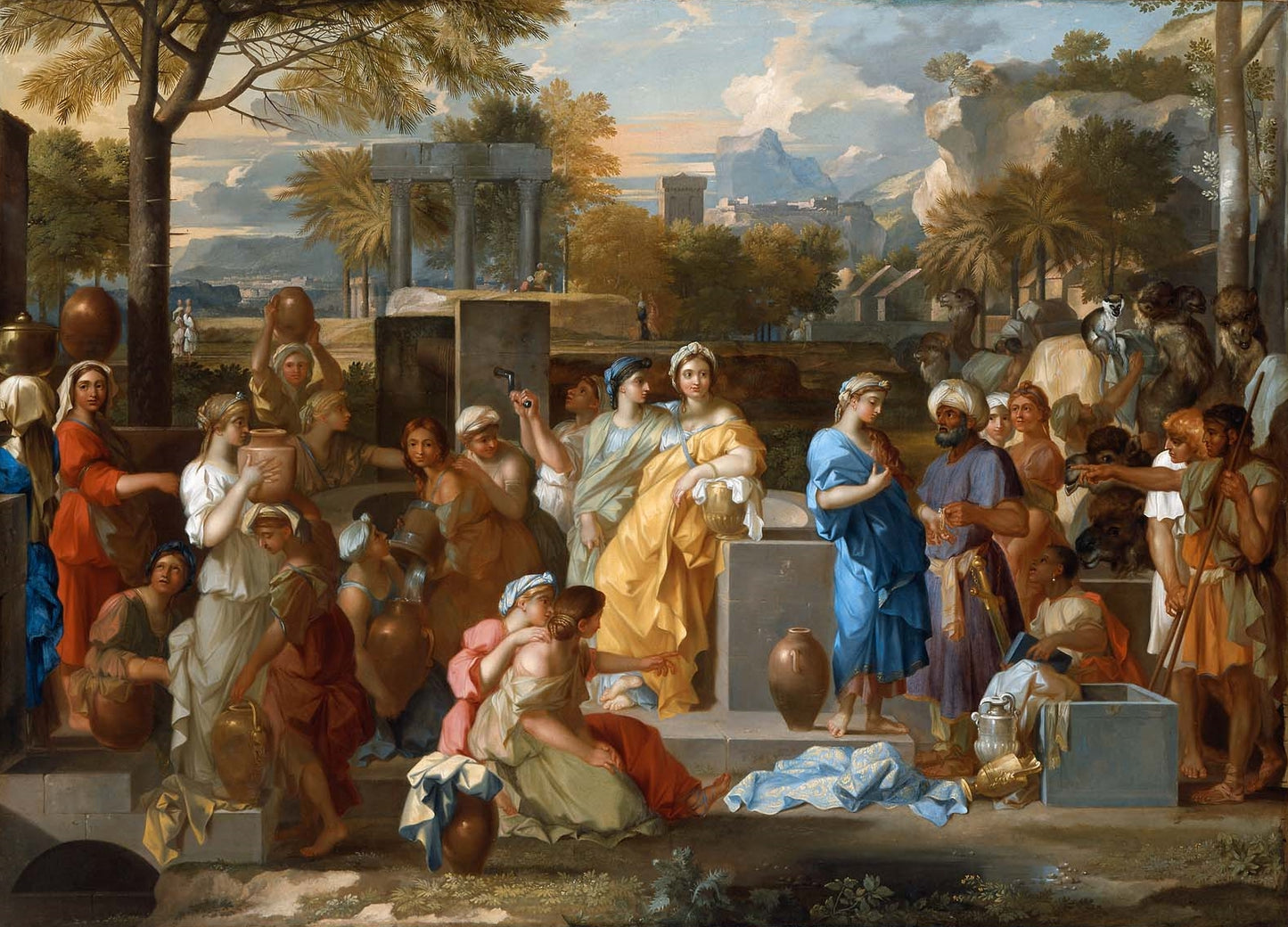 Rebecca and Eleazar, vintage artwork by Sebastien Bourdon, 12x8" (A4) Poster