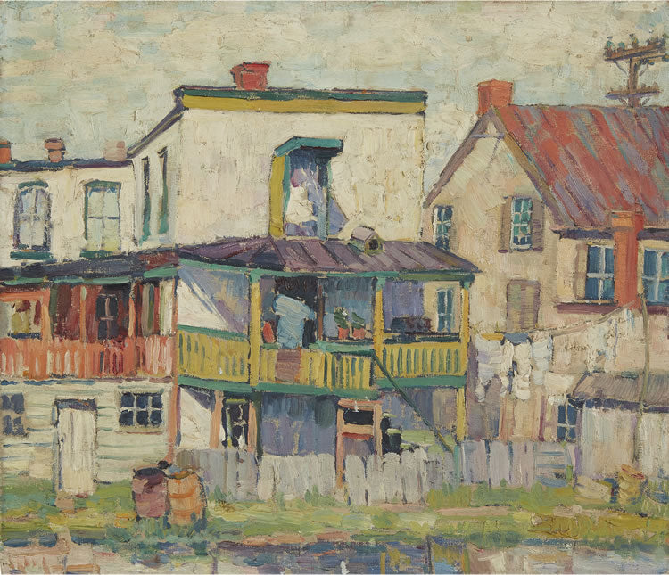 House by  River, vintage artwork by Suzette Keast, 12x8" (A4) Poster