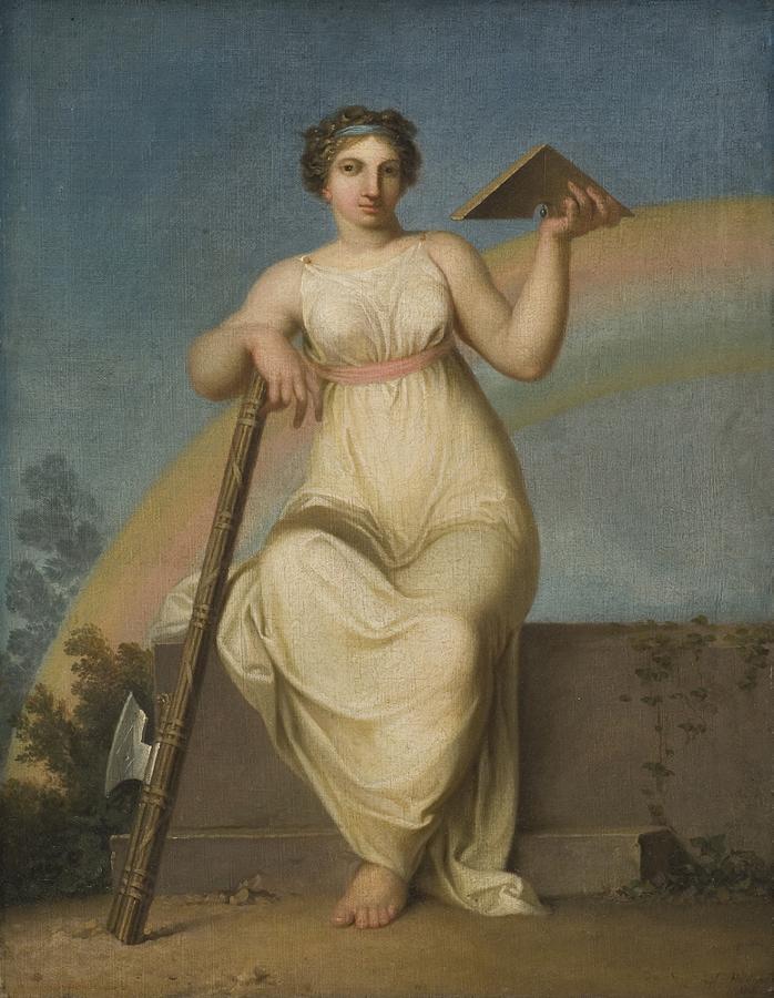 Allegorical Figure of Jurisprudence, vintage artwork by Nicolai Abraham Abildgaard, 12x8" (A4) Poster