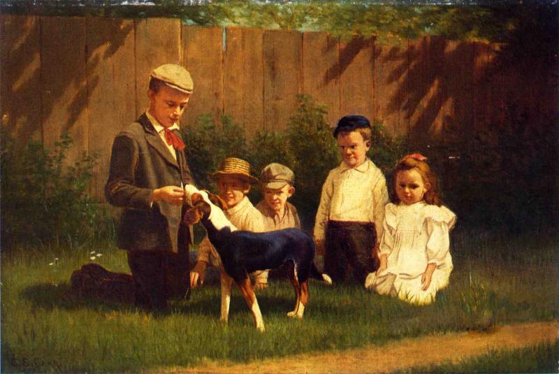 Dog Trainers, vintage artwork by Samuel S. Carr, 12x8" (A4) Poster