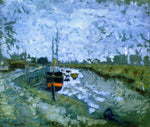 Barge on the Canal by Pierre Bonnard,A3(16x12")Poster