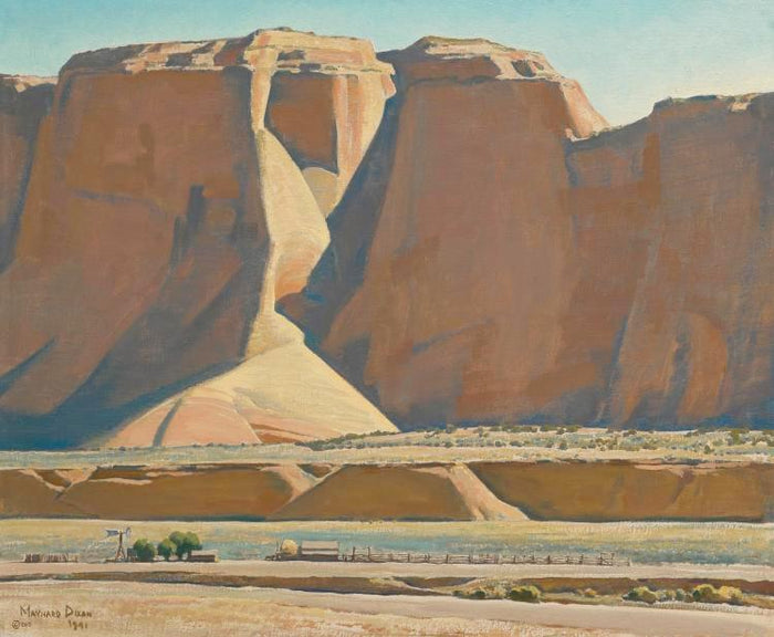 Canyon Ranch, vintage artwork by Maynard Dixon, 12x8