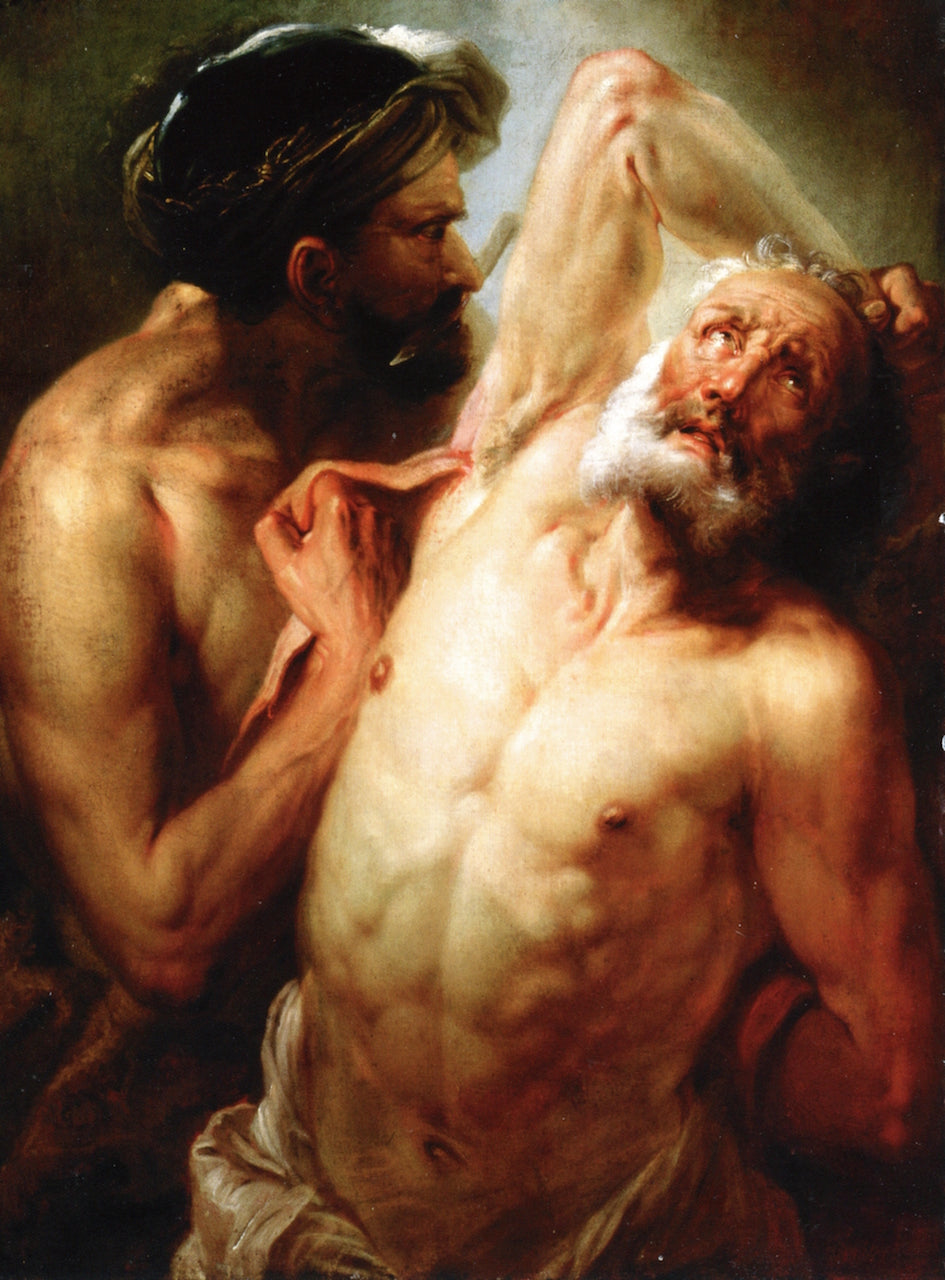 Martyrdom of St. Bartholomew, vintage artwork by Johann Zoffany, 12x8" (A4) Poster