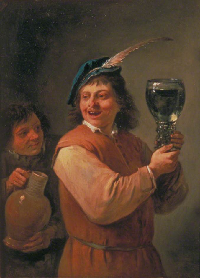 The Five Senses:  Taste, vintage artwork by David Teniers (II), 12x8" (A4) Poster