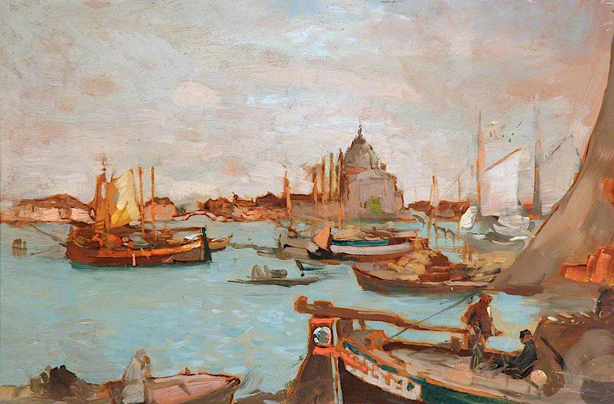Evening in Venice, vintage artwork by James Kerr-Lawson, 12x8" (A4) Poster