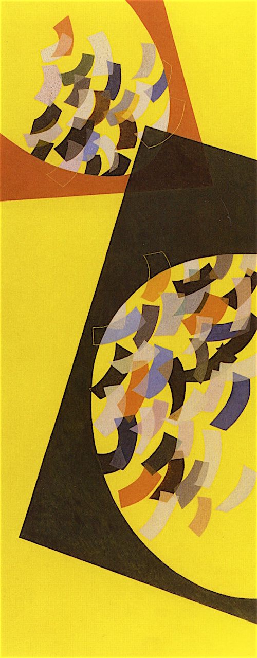 Ch for Y Space Modulator, vintage artwork by László Moholy-Nagy, 12x8" (A4) Poster