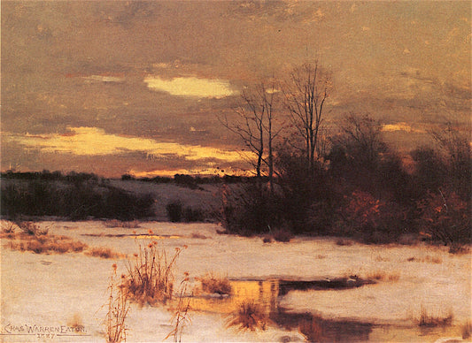 Winter Solitude, vintage artwork by Charles Warren Eaton, 12x8" (A4) Poster